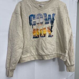 Beige Cowboy Graphic Sweatshirt